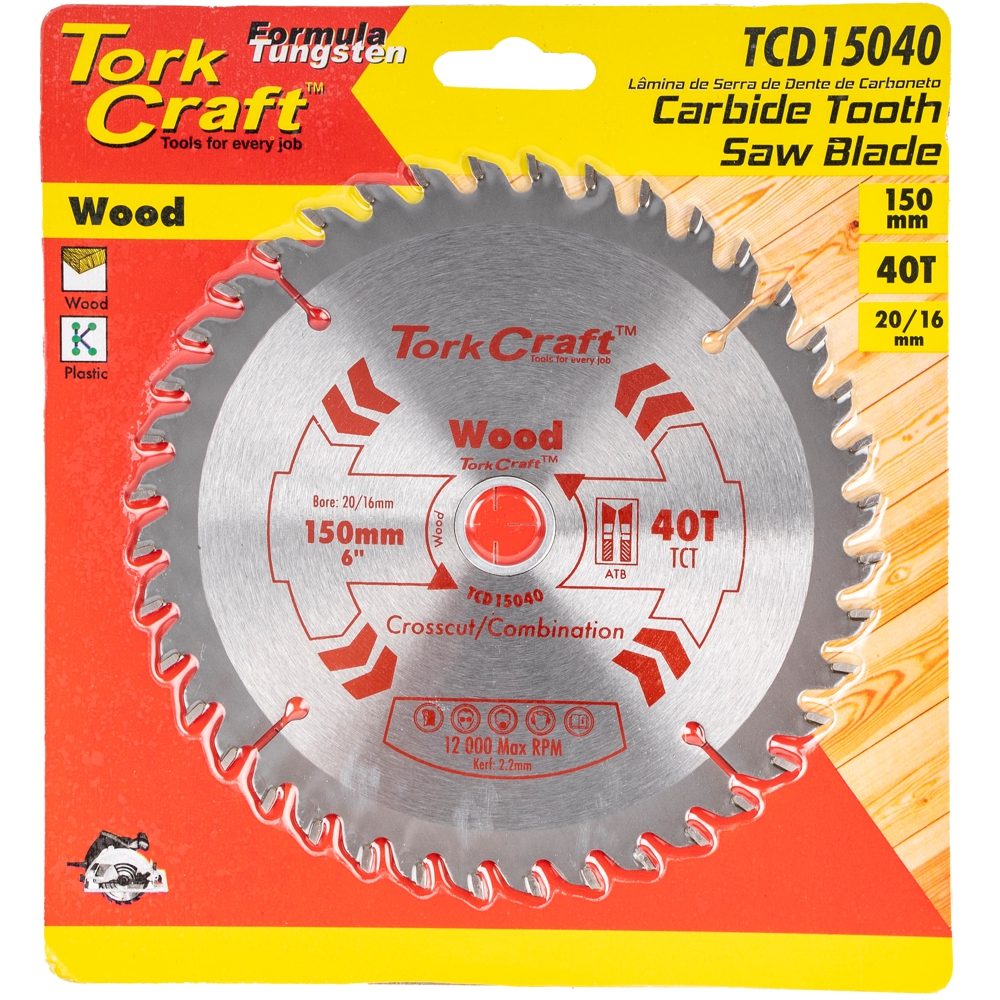 Blade Tct 150 X 40t 20/16 General Purpose Combination Wood