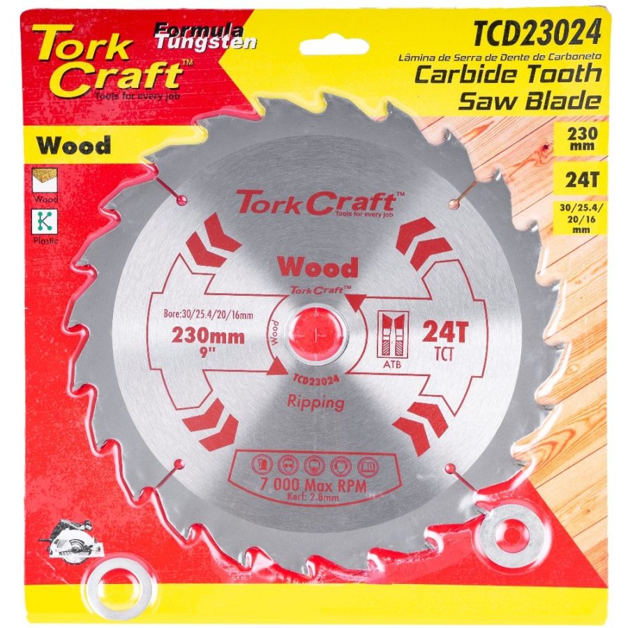Blade Tct 230 X 24t 30/1/20/16 General Purpose Rip