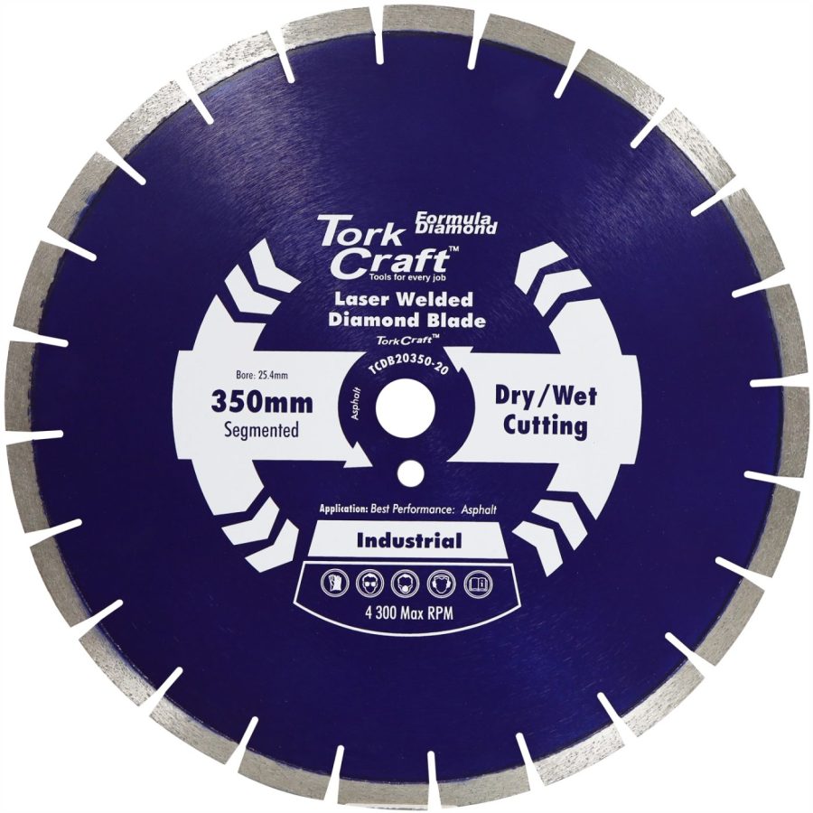 Diamond Blade 350x25.4mm Asphalt Laser Welded Segmented Tar