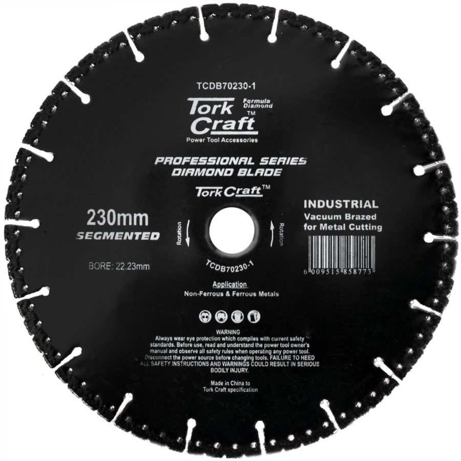 Diamond Blade Seg.230x22.23mm Vacuum Brazed Metal Cutting