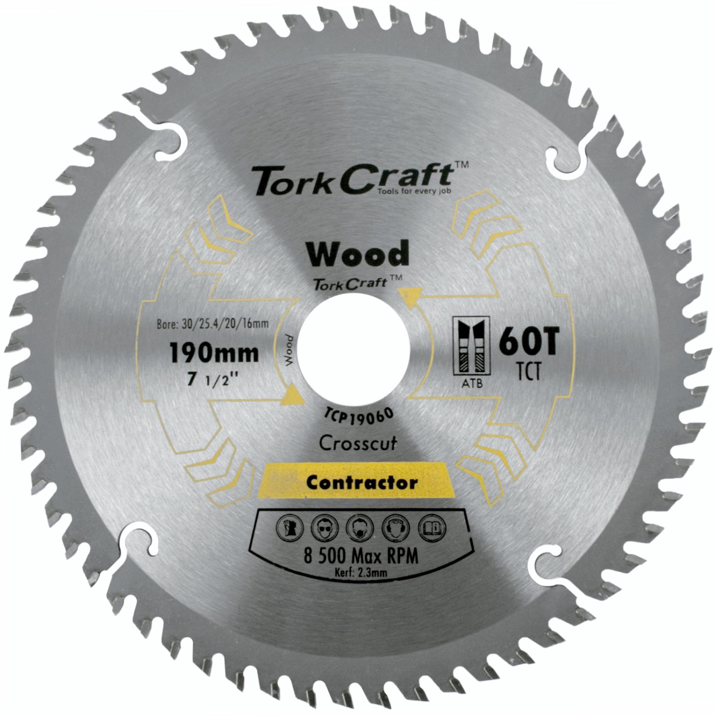 Blade Contractor 190 X 60t 30/1/20/16 Circular Saw Tct
