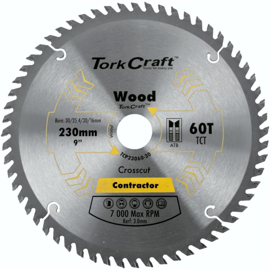 Blade Contractor 230 X 60t 30/1/20/16 Circular Saw Tct