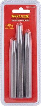 Tork Craft Center Punch Set 3pc