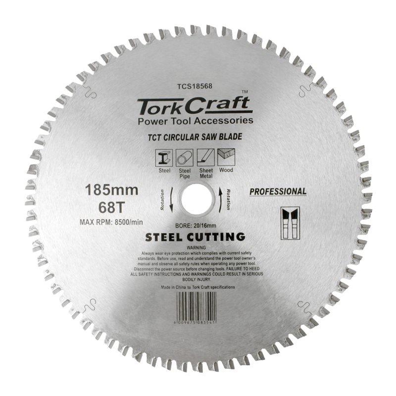 Tct Blade Steel Cutting 185x68t 20/16