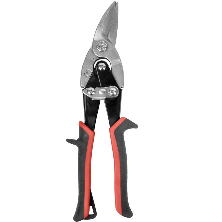 Tin Snip 260mm Left & Straight Cut Red
