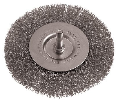 Wire Wheel Brush 100mm 6mm Shaft Stainless Steel