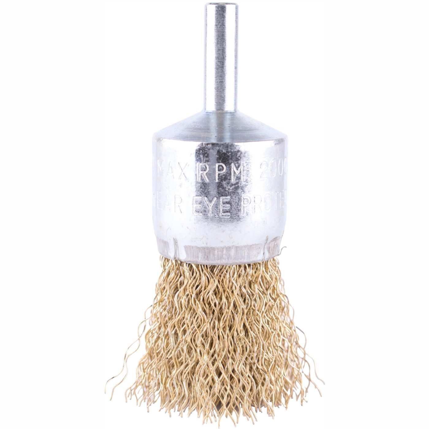 Wire End Brush High Speed 24mm X 6mm Shaft