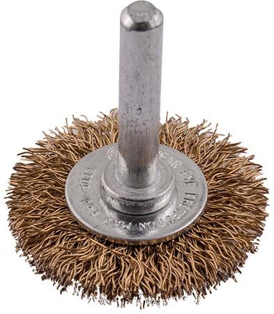 Wire Wheel Brush 38mm X 6mm Shaft Blister