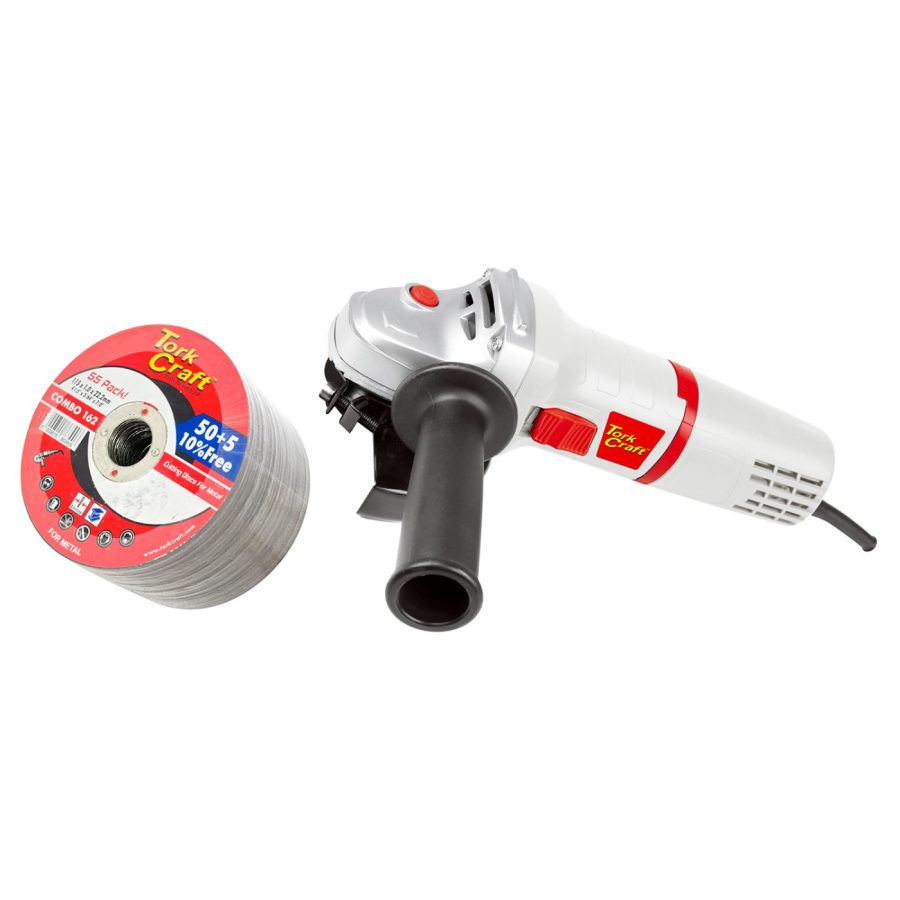 Angle Grinder 115mm Tcag0115 C/w Combo 162 50+5 115mm Cutting Disc