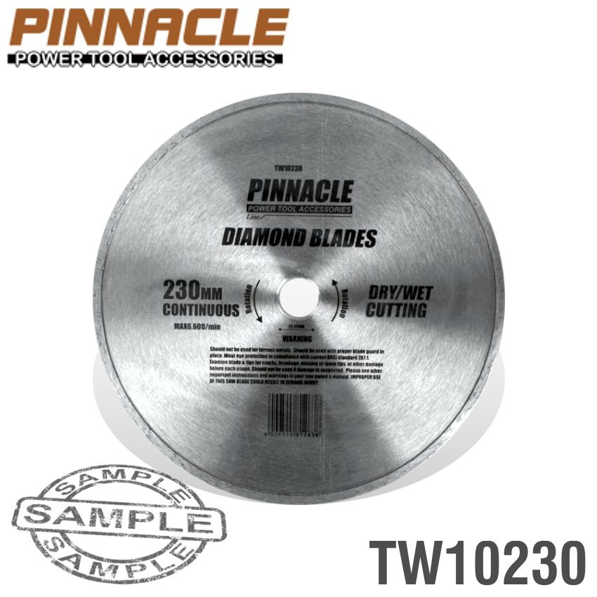 Diamond Blade Cont.rim 230x22.22mm Pinnacle